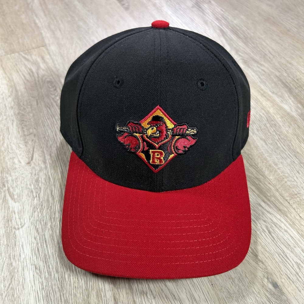 VTG New Era Rochester Red Wings Strapback Hat NWT MLB Baseball MiLB Black Red